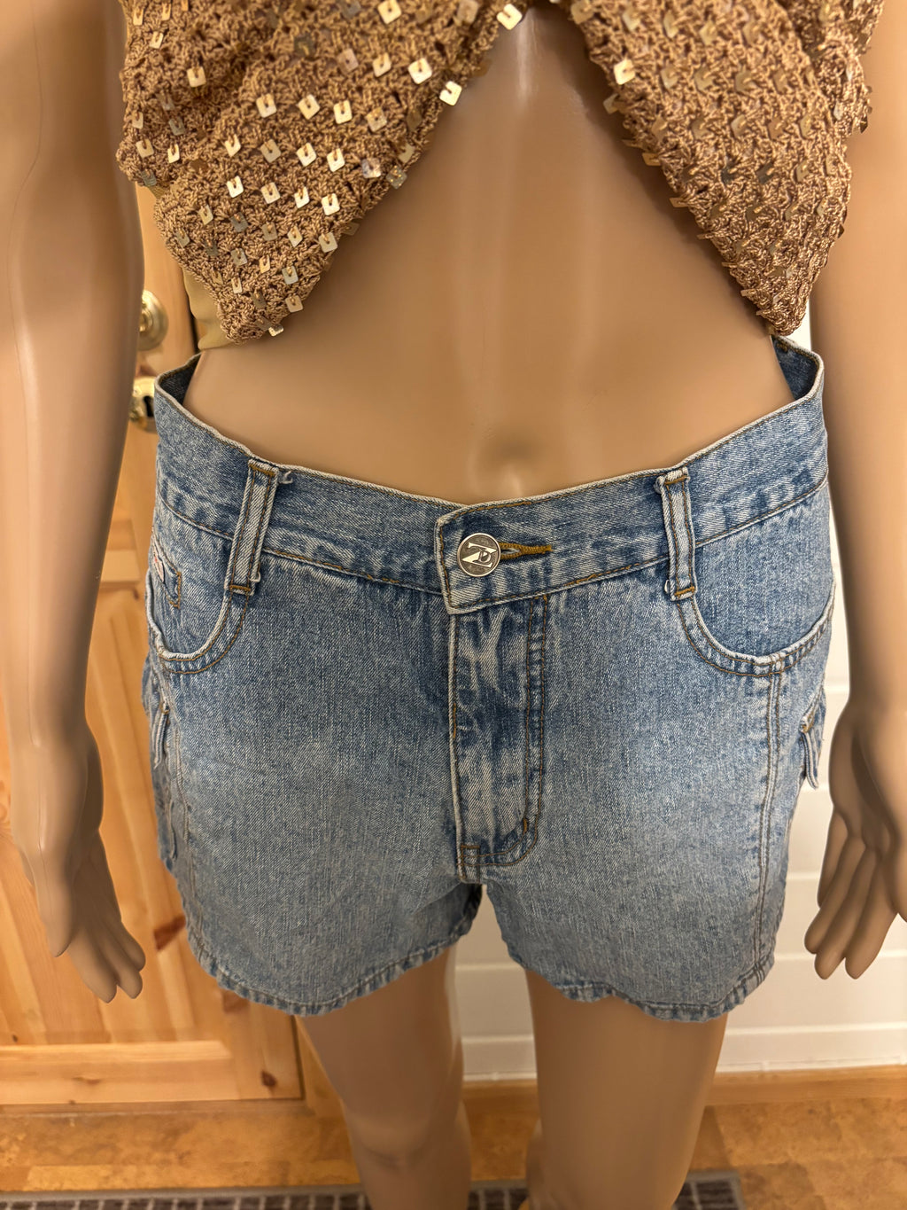 Lyseblå Denim Shorts