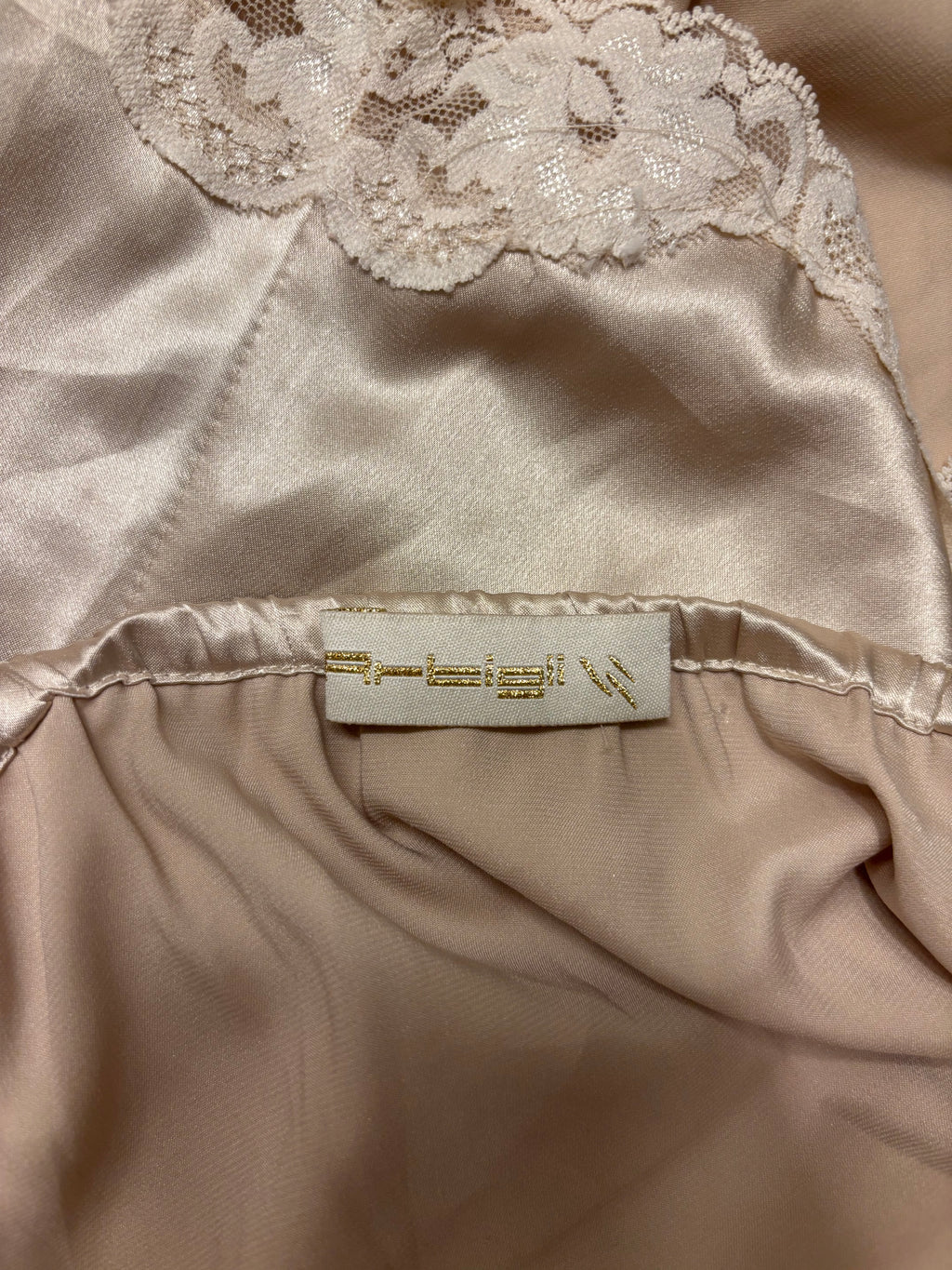 Beige Silke Topp Blonder