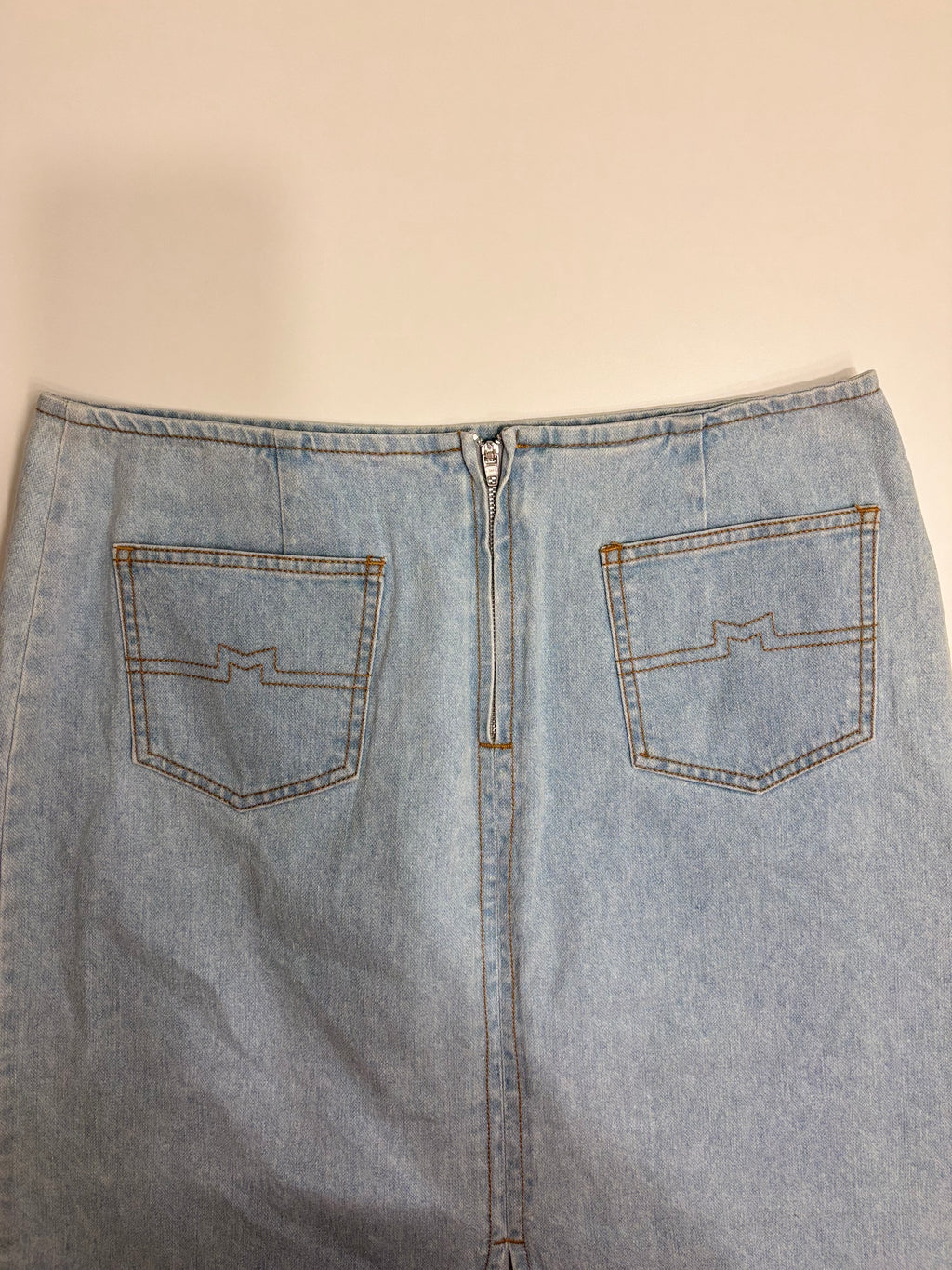 MaxMara Lyseblå Midi Denim Skjørt