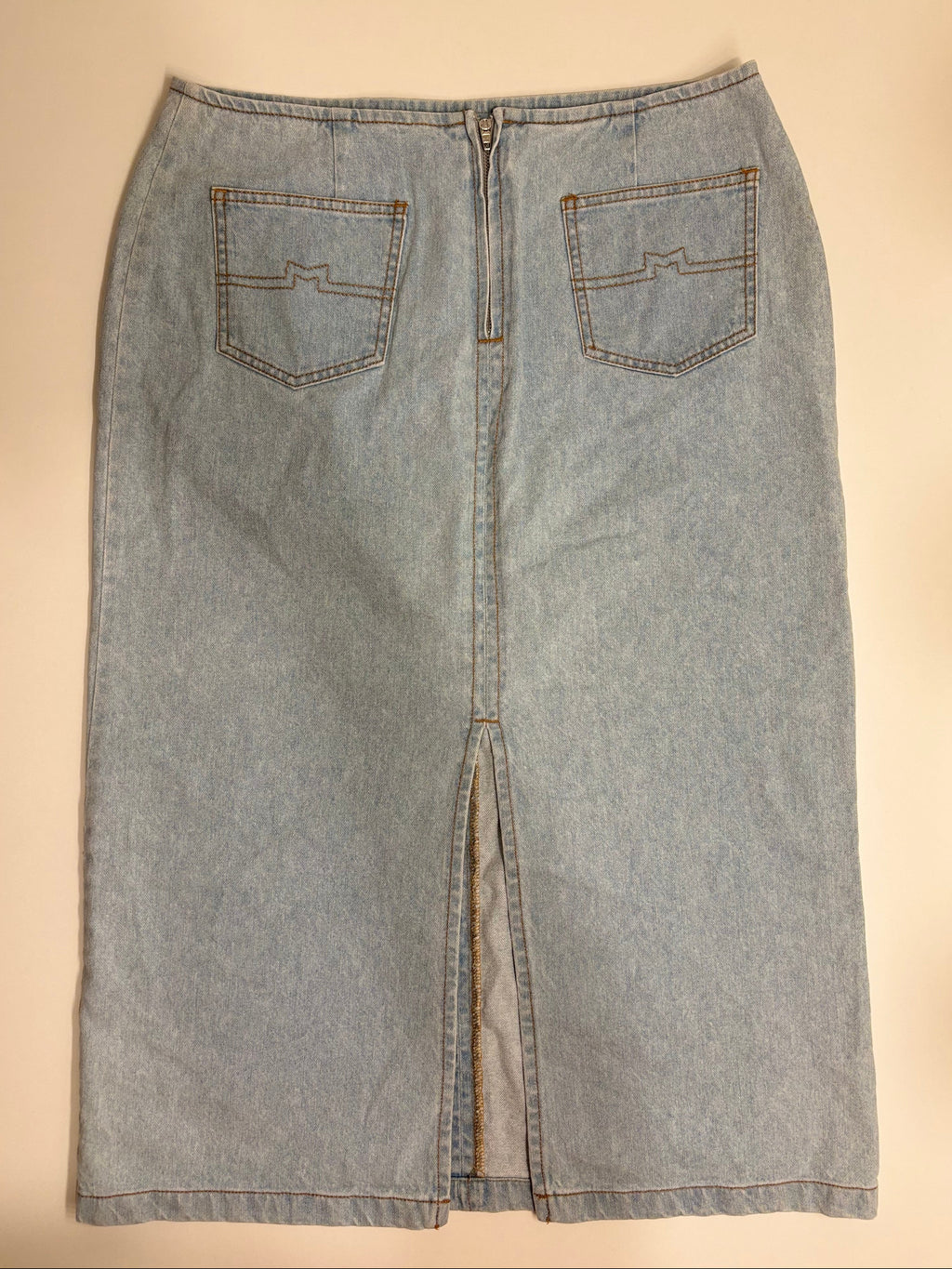 MaxMara Lyseblå Midi Denim Skjørt