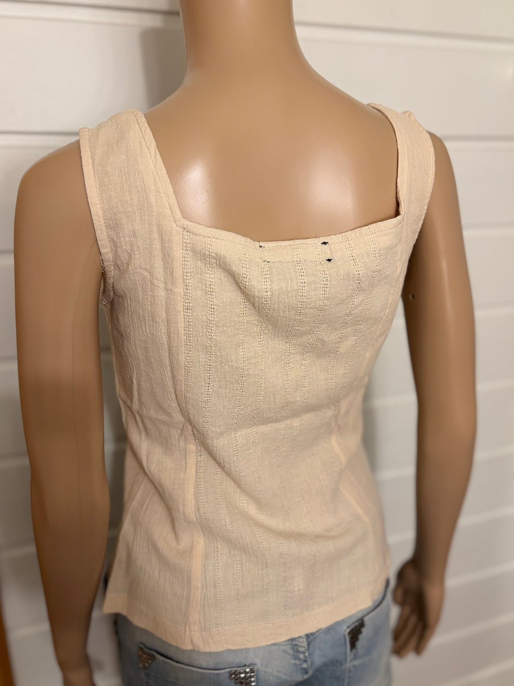 Beige Bomull Topp