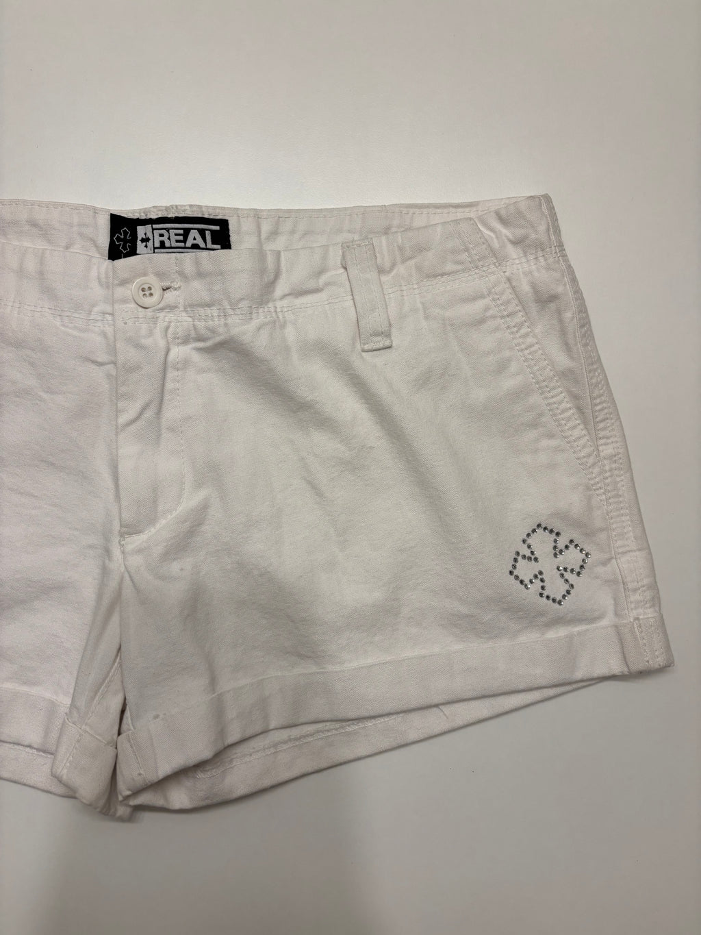 Hvit Denim Shorts