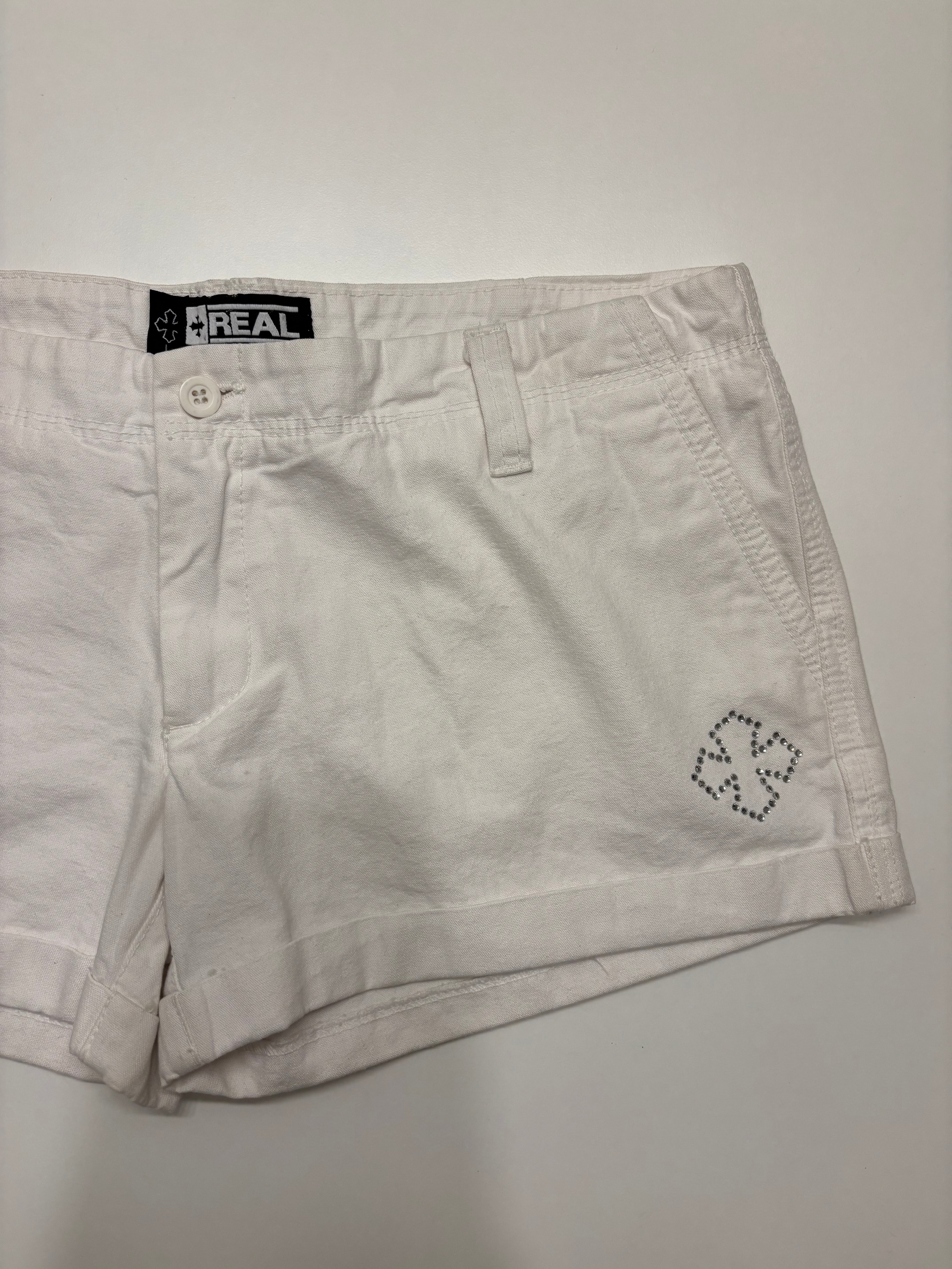 Hvit Denim Shorts