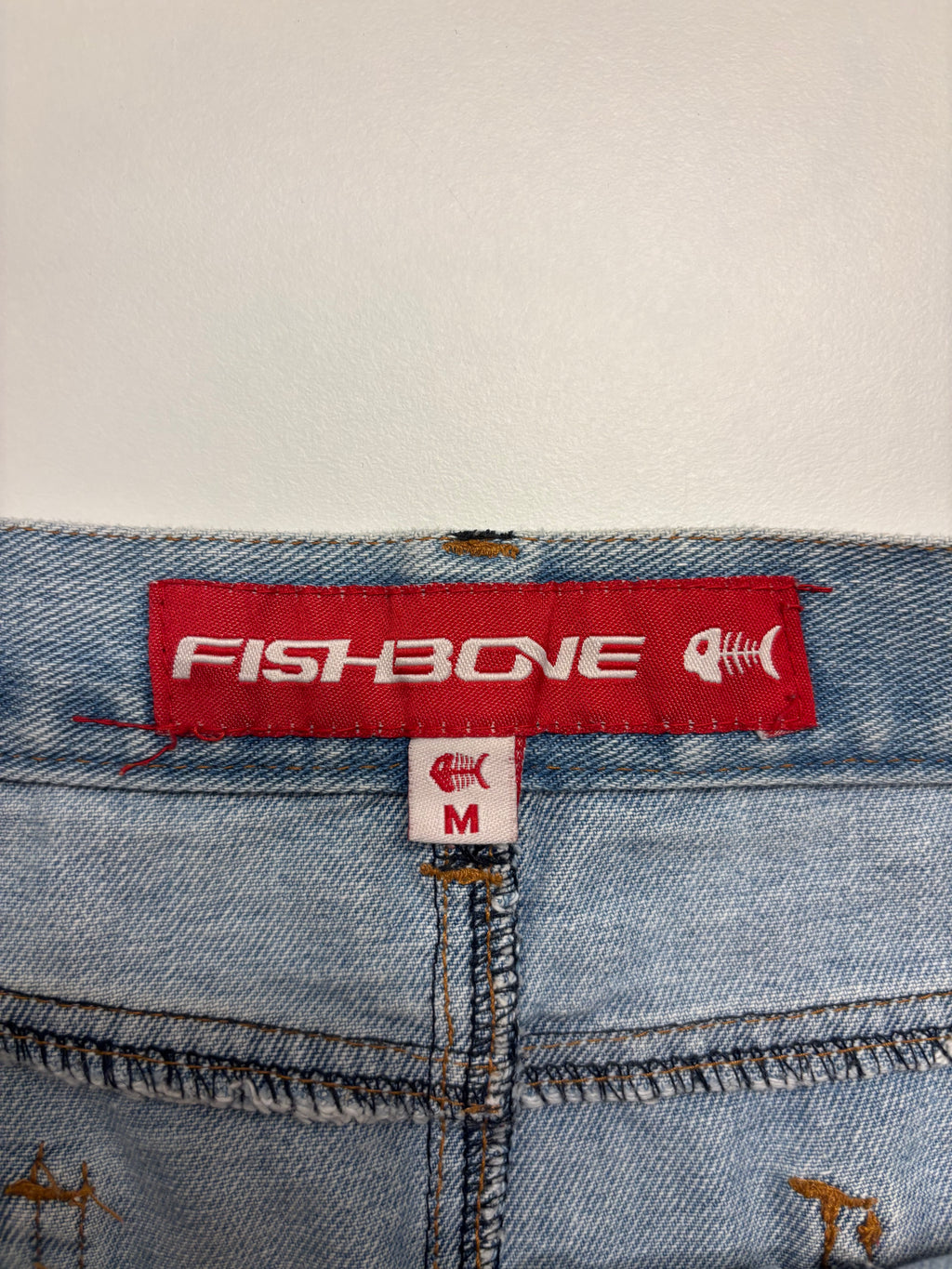 Lyseblå Denim Mini Skjørt