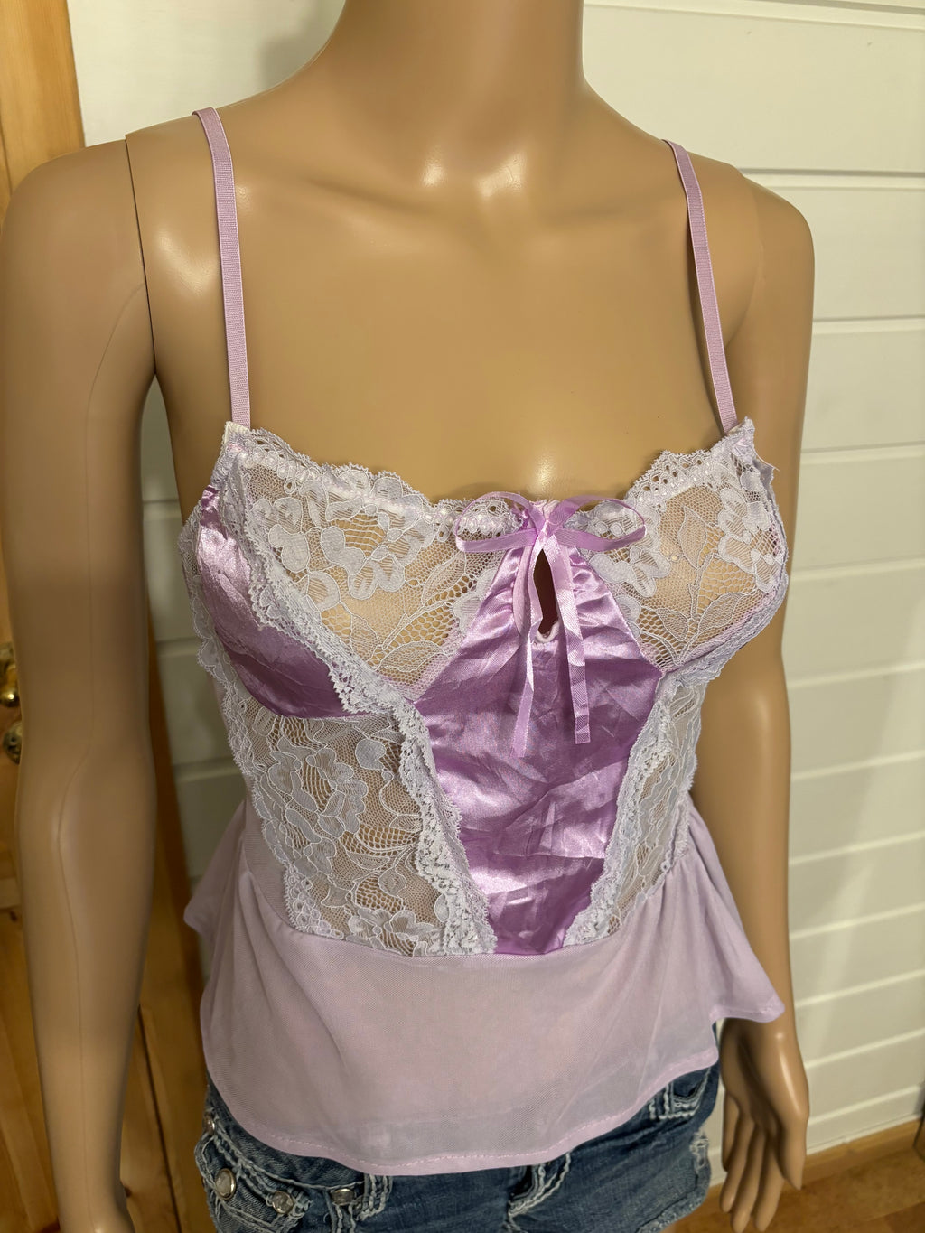 Lyselilla Topp Mesh Blonder Velvet