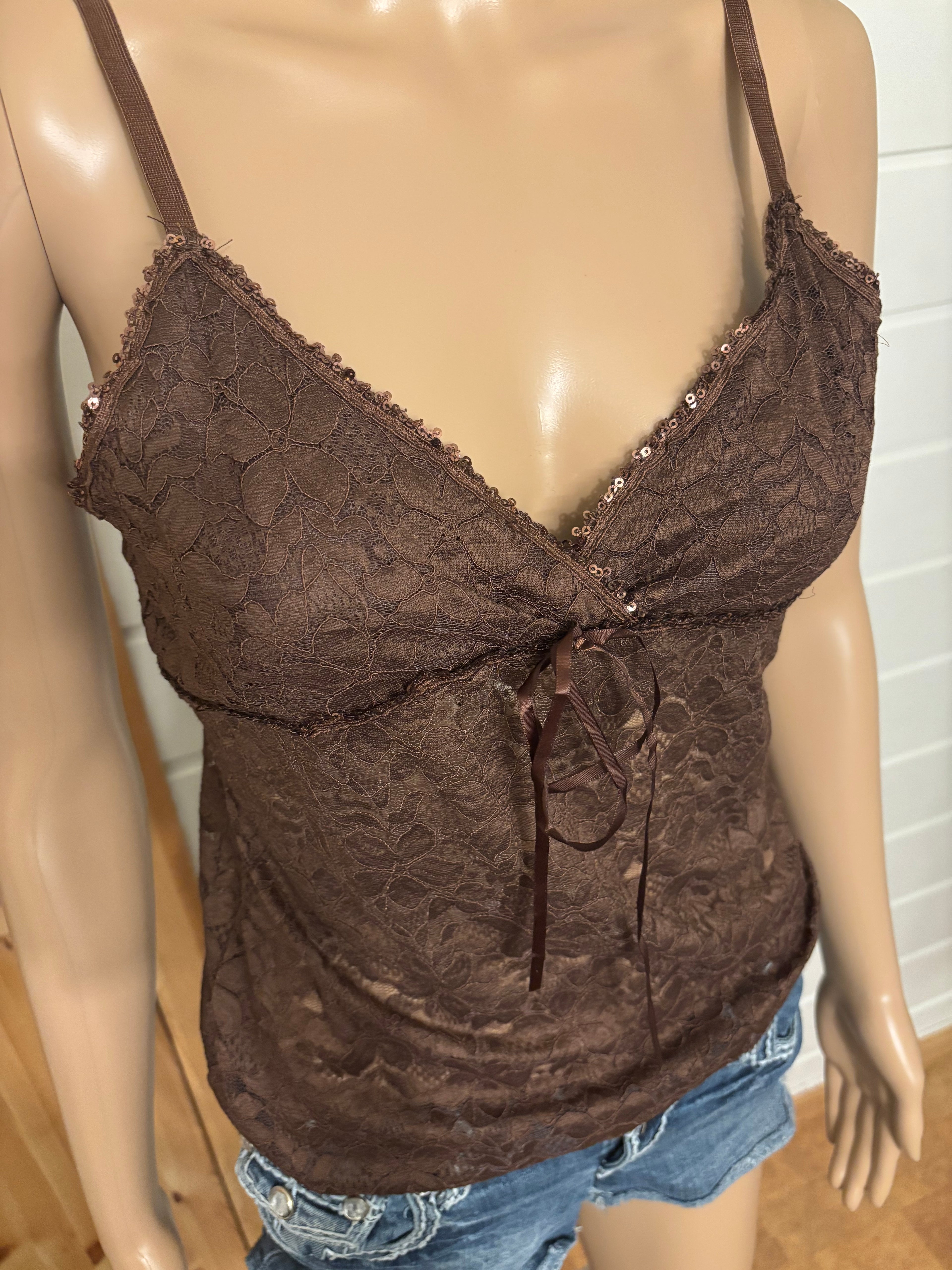 Brun Blonde Topp Glitter Detaljer