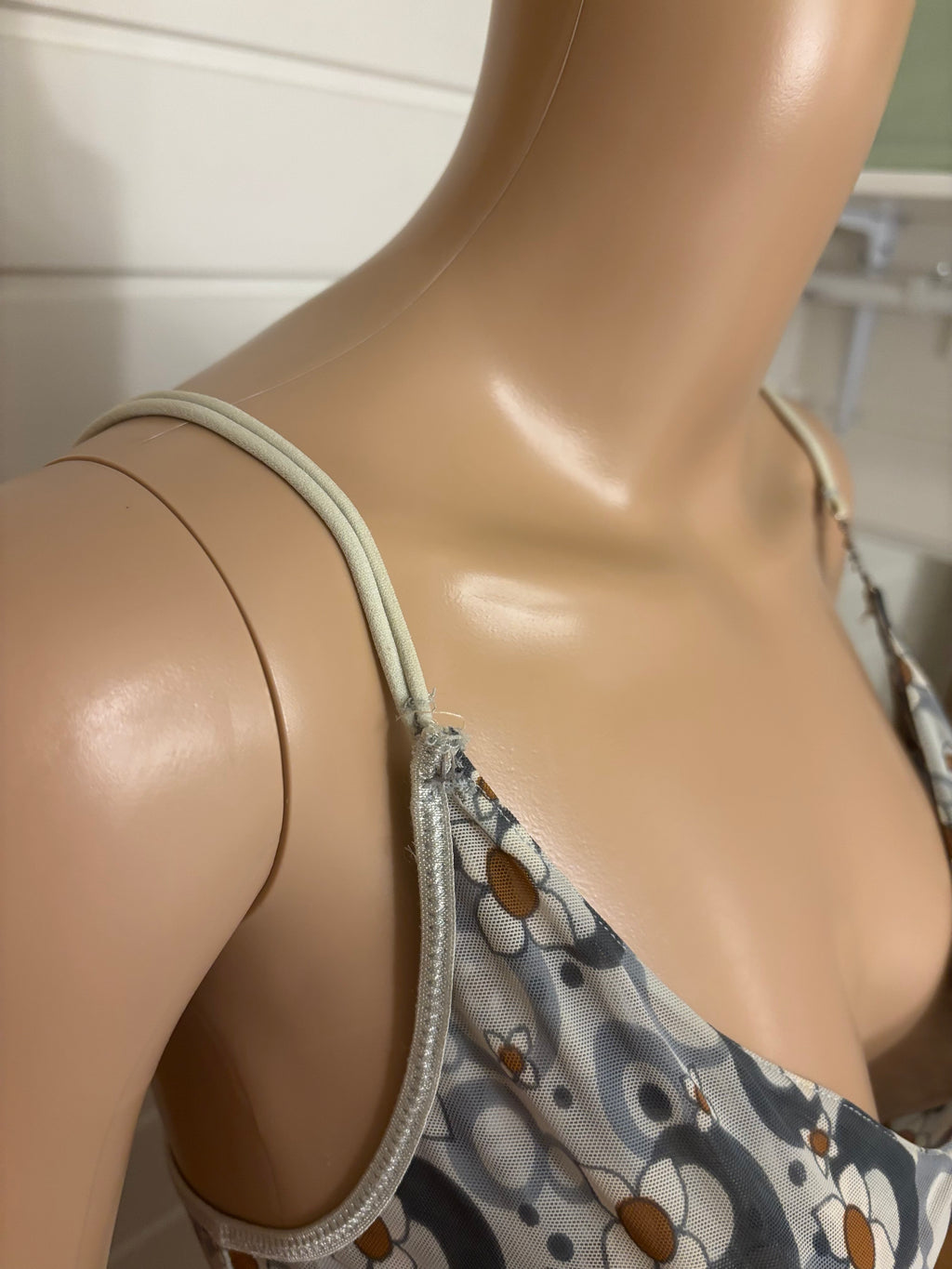 Mønstret Mesh Mini Kjole