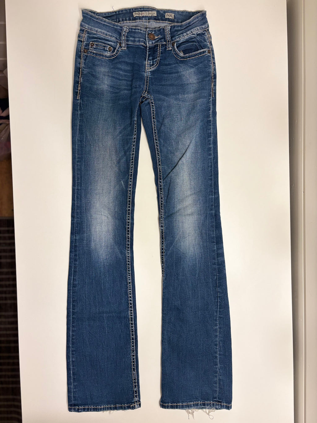 Vintage Jeans Bootcut Broderte Lommer