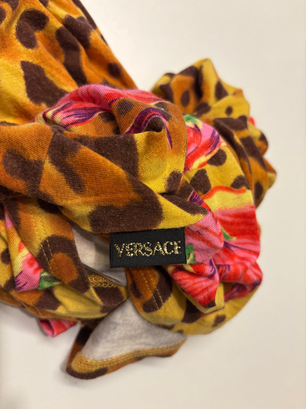 "Versace" Leopard Print Langermet Topp