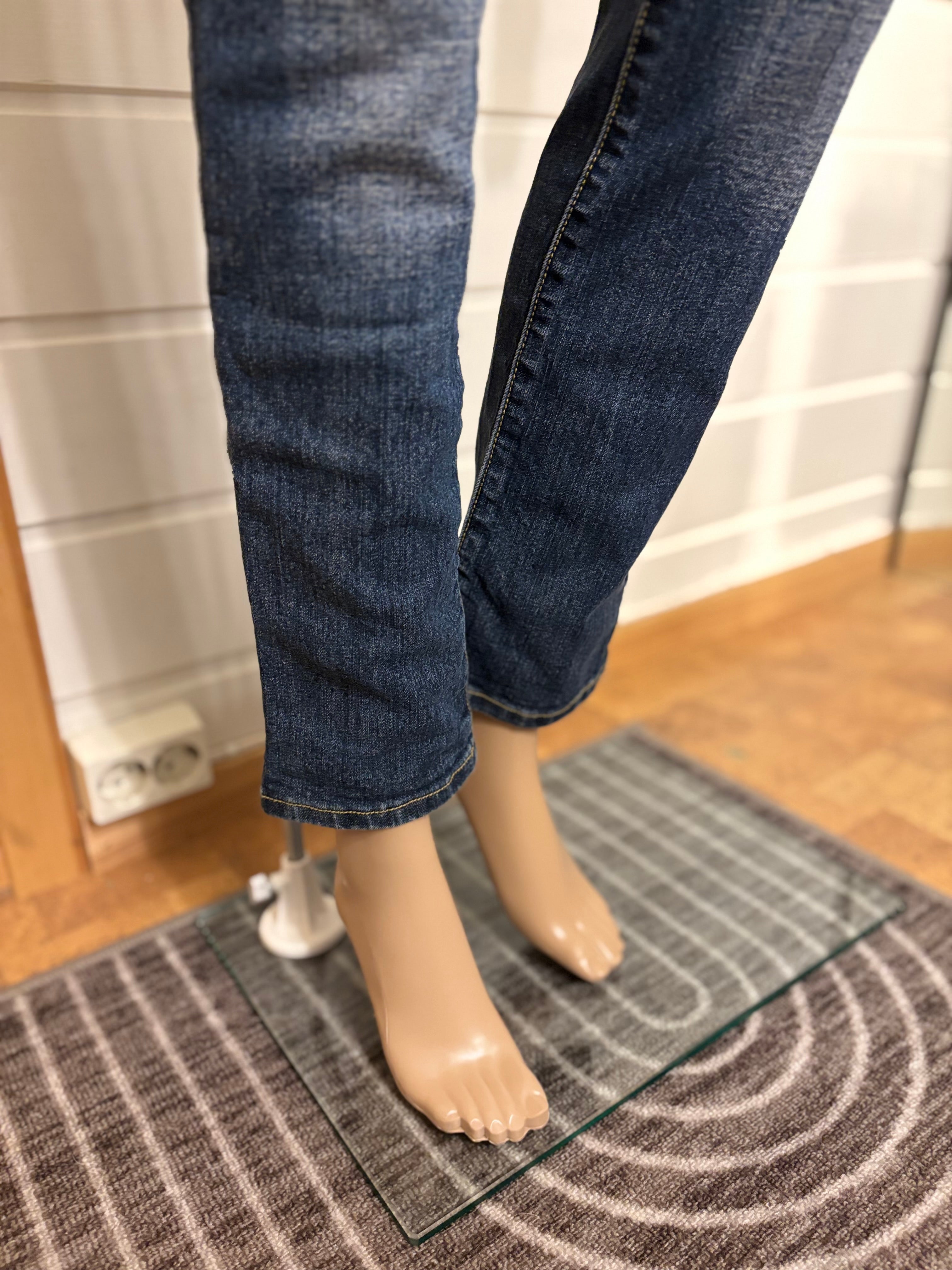 Vintage Jeans Straight Pyntede Lommer