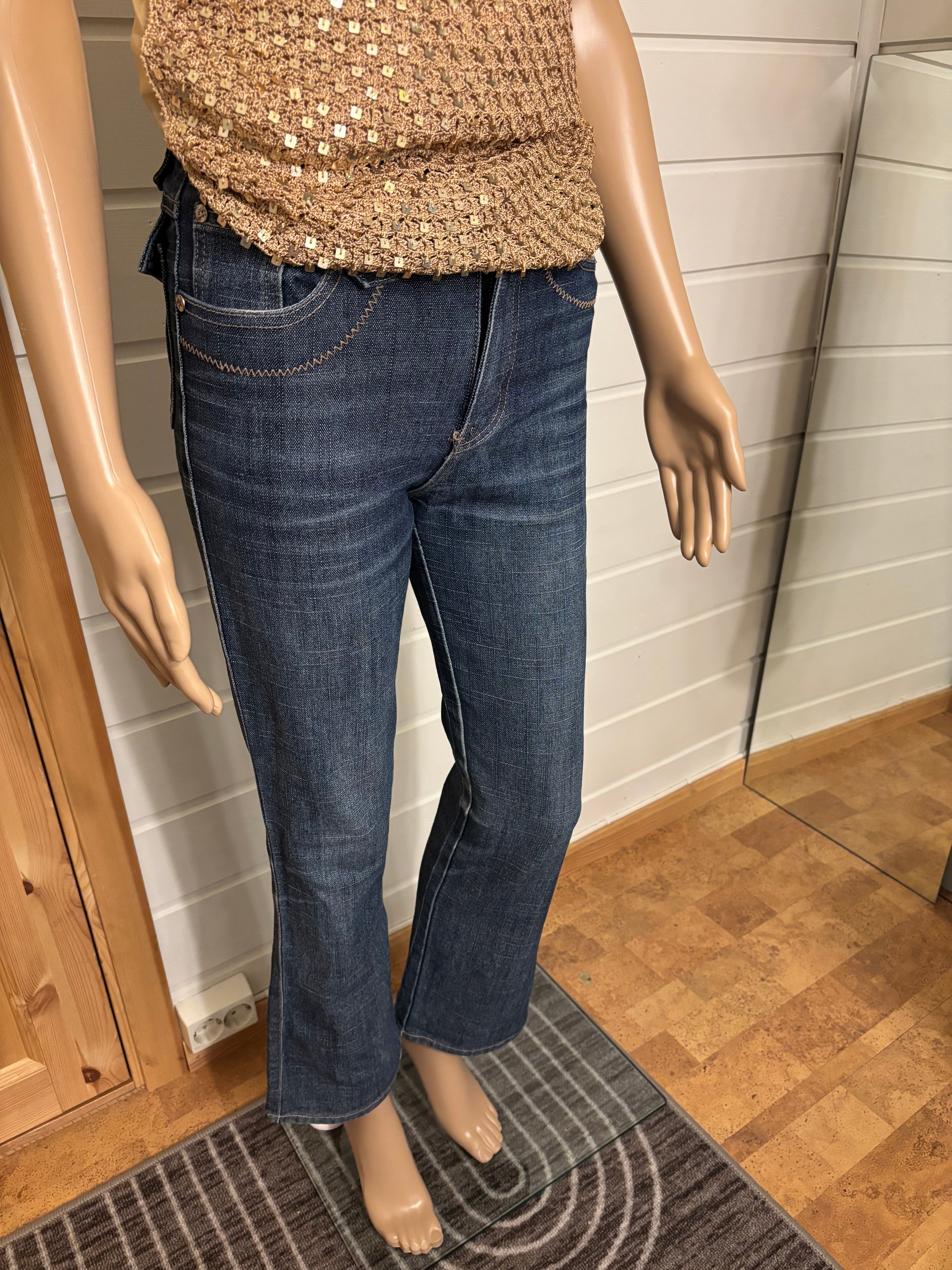 Mørkeblå Jeans Sleng