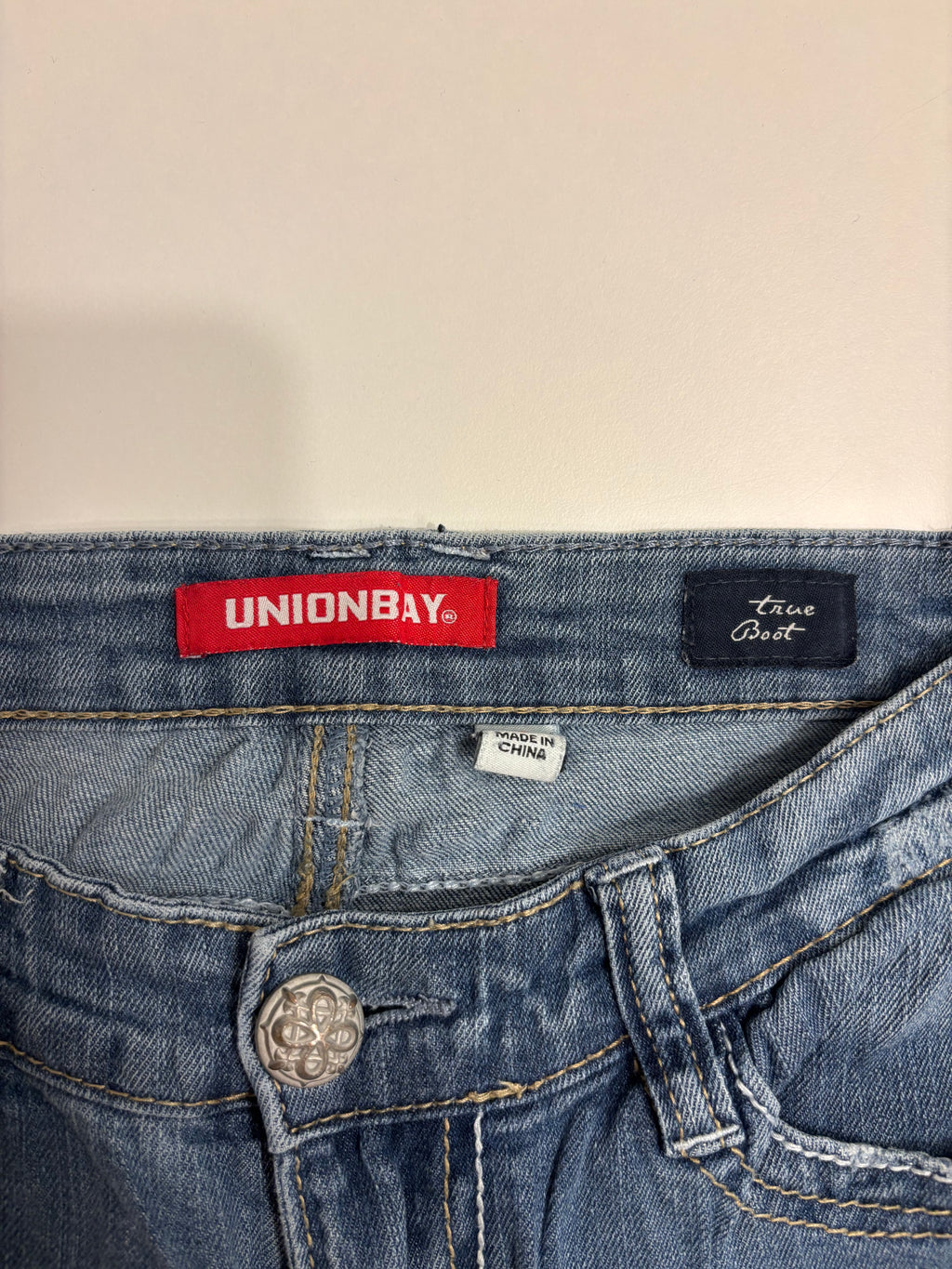 Vintage Jeans Bootcut Broderte Lommer