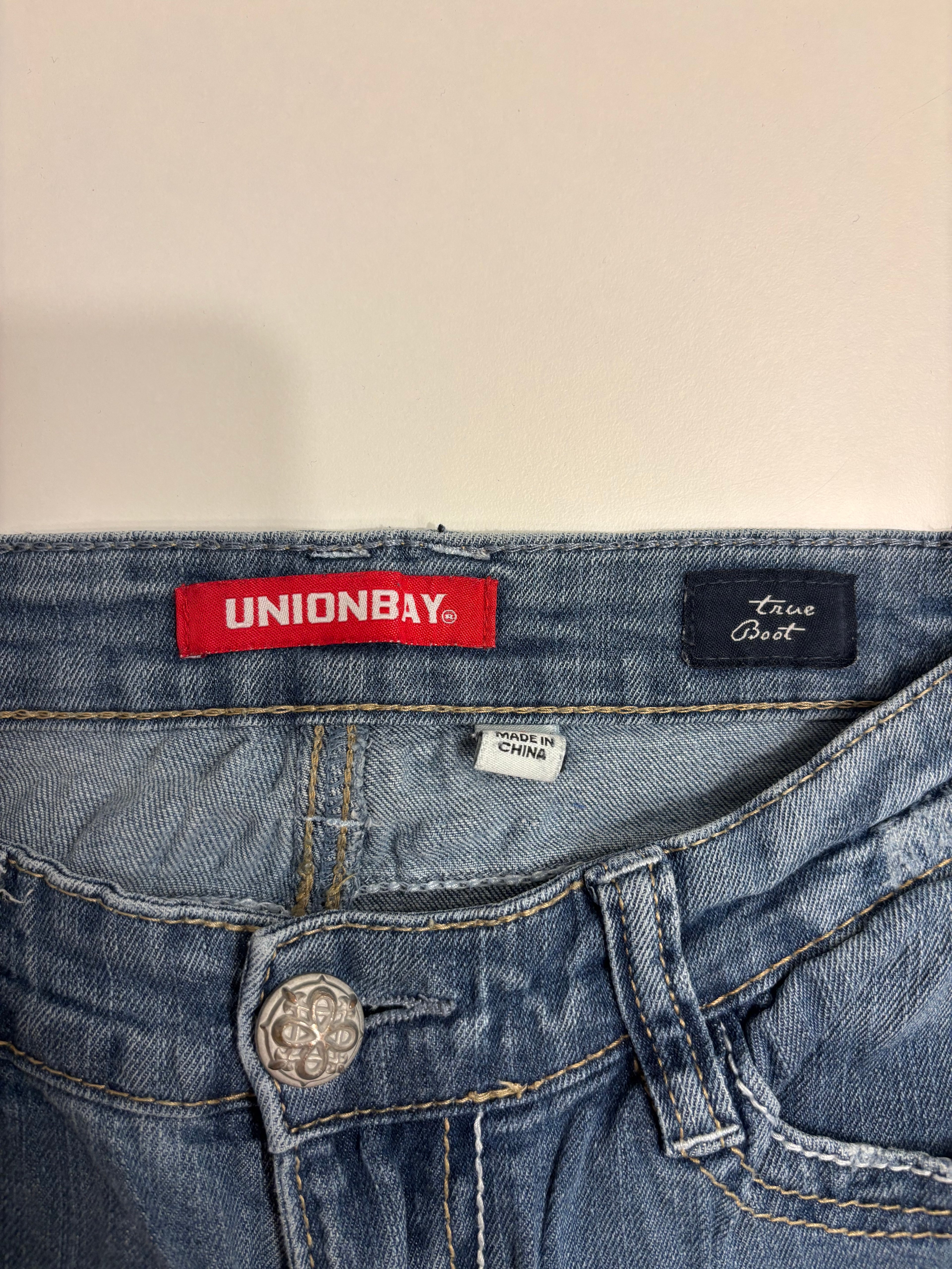 Vintage Jeans Bootcut Broderte Lommer