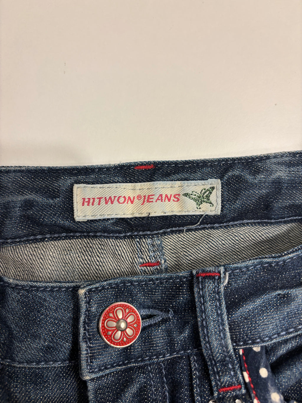 Vintage Jeans Sleng Pyntede Lommer