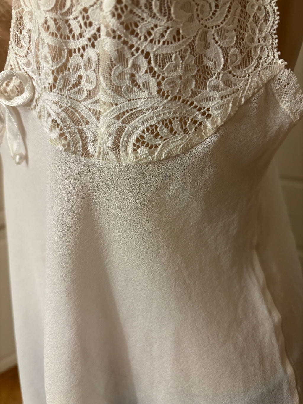 Hvit Mesh Topp Blonder