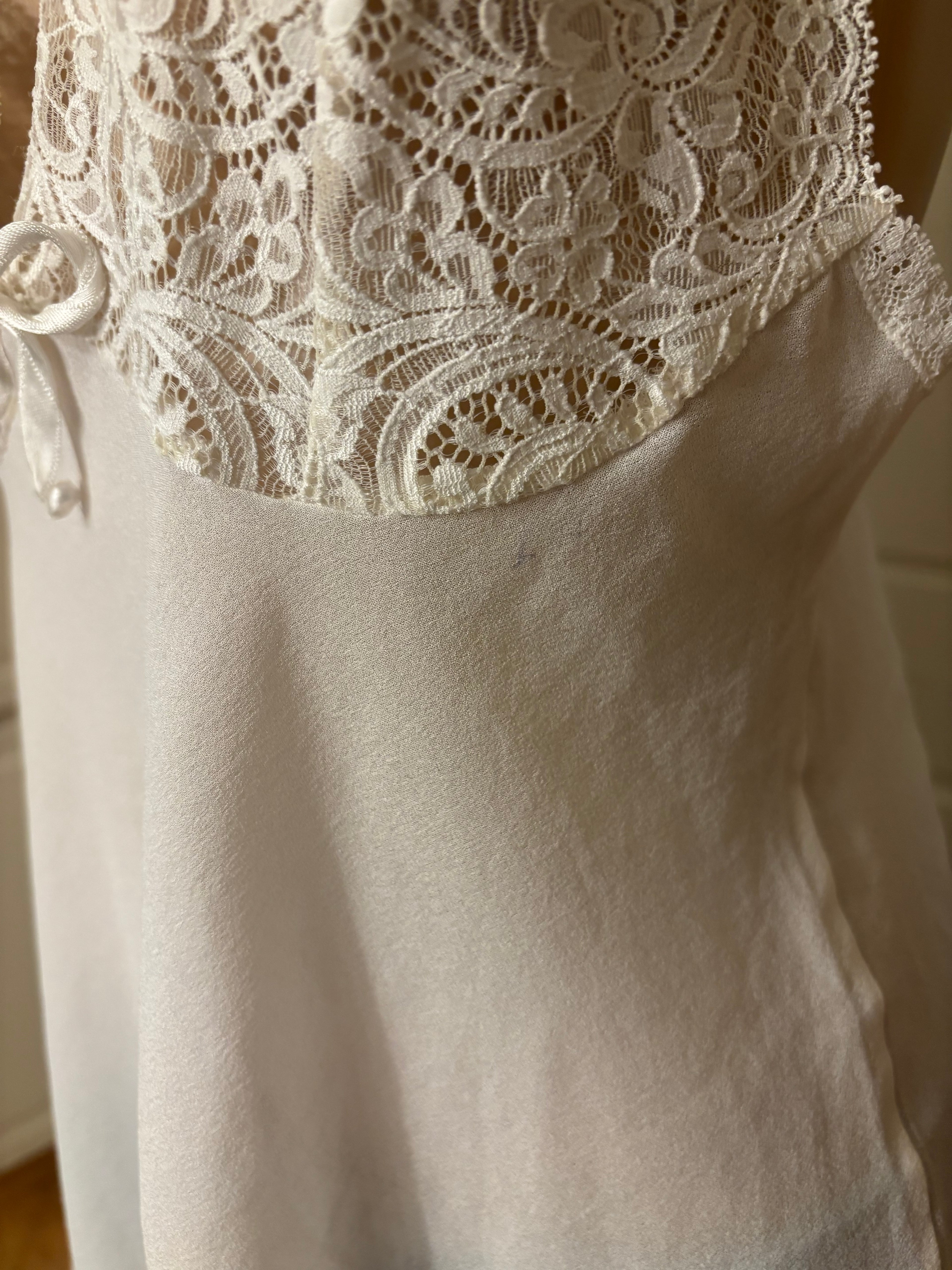 Hvit Mesh Topp Blonder