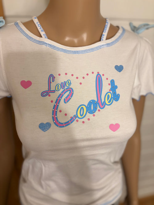 "Love Coolet" Hvit T-skjorte
