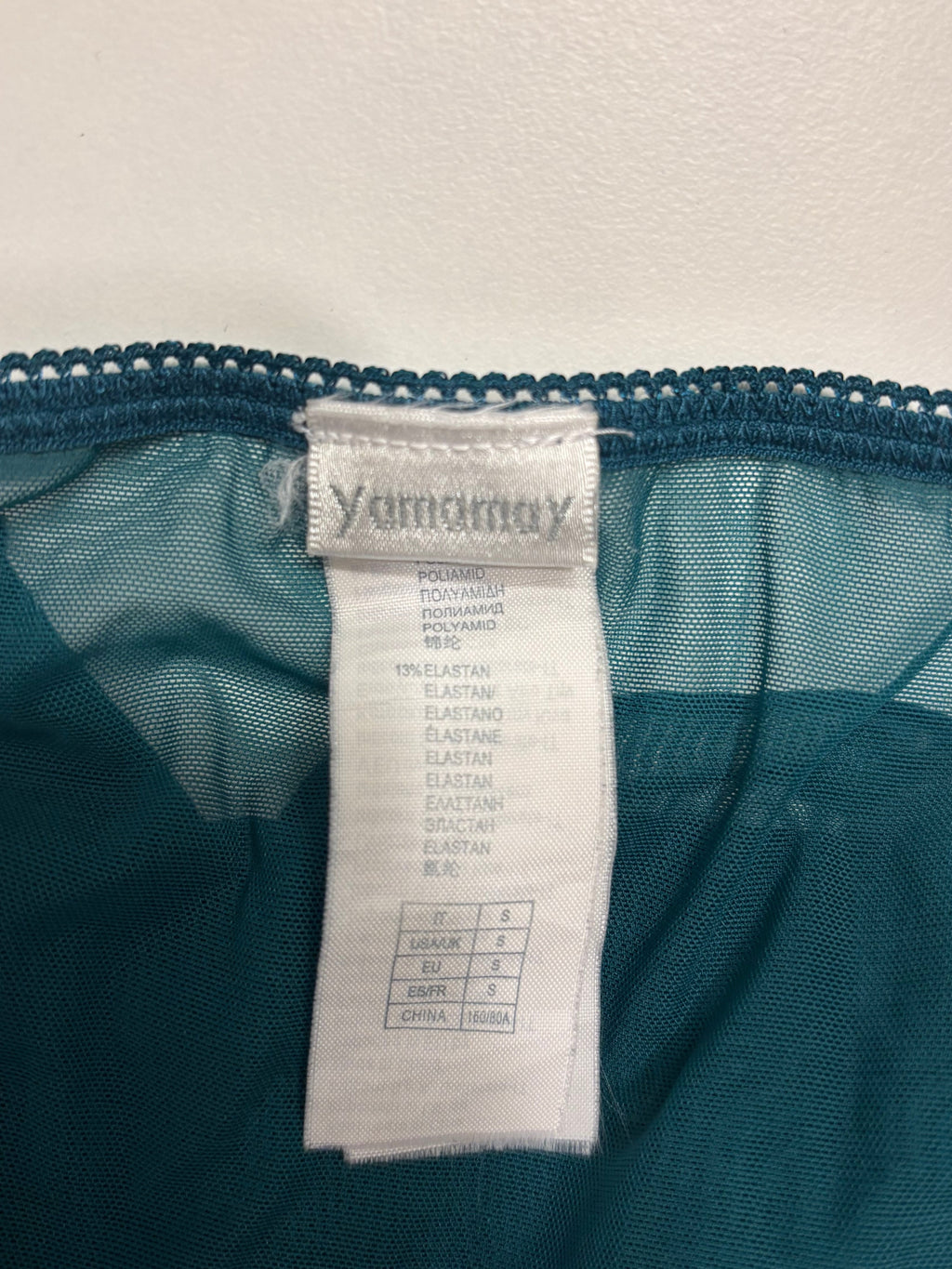 Mørkegrønn Mesh Topp