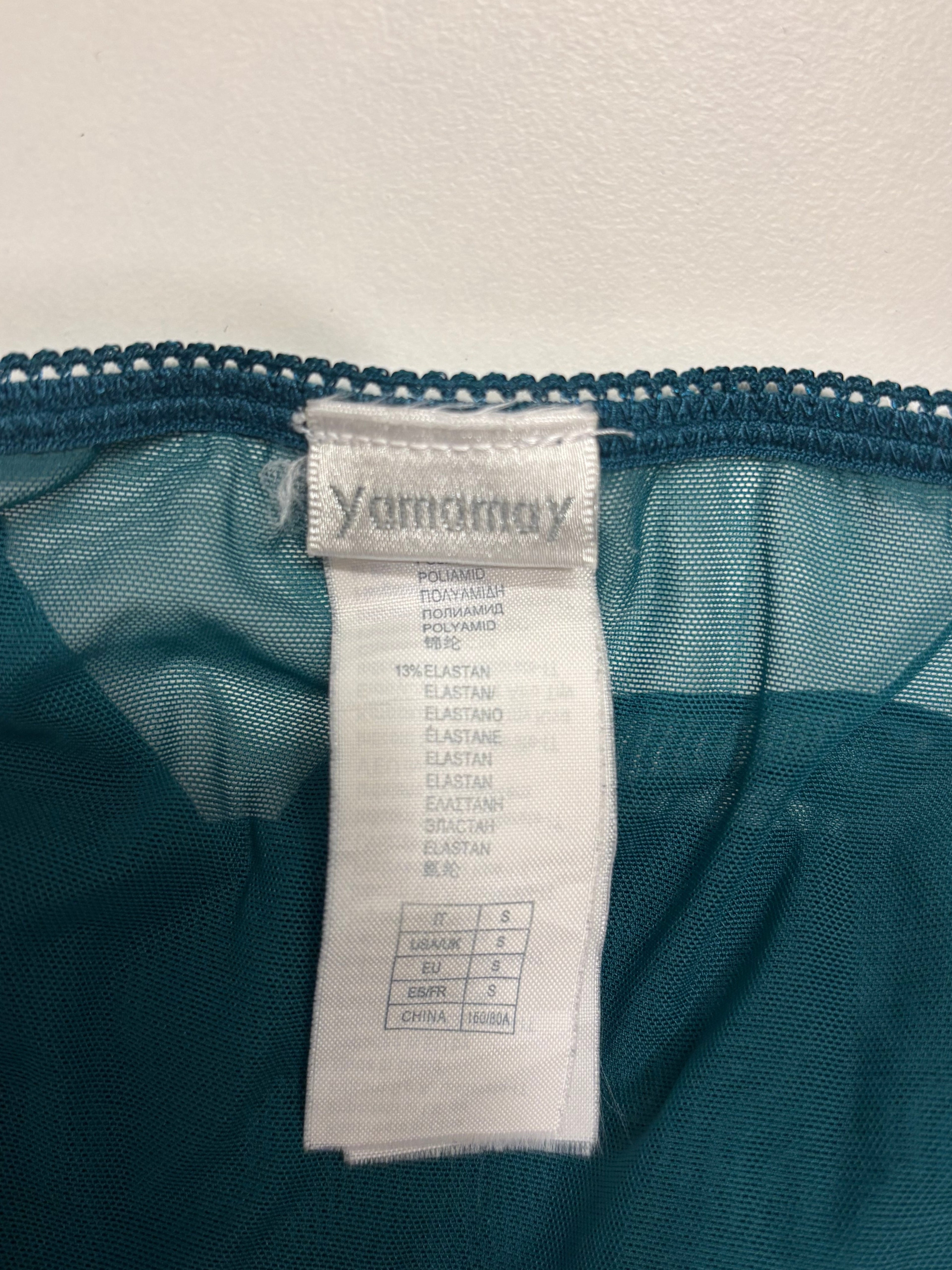 Mørkegrønn Mesh Topp