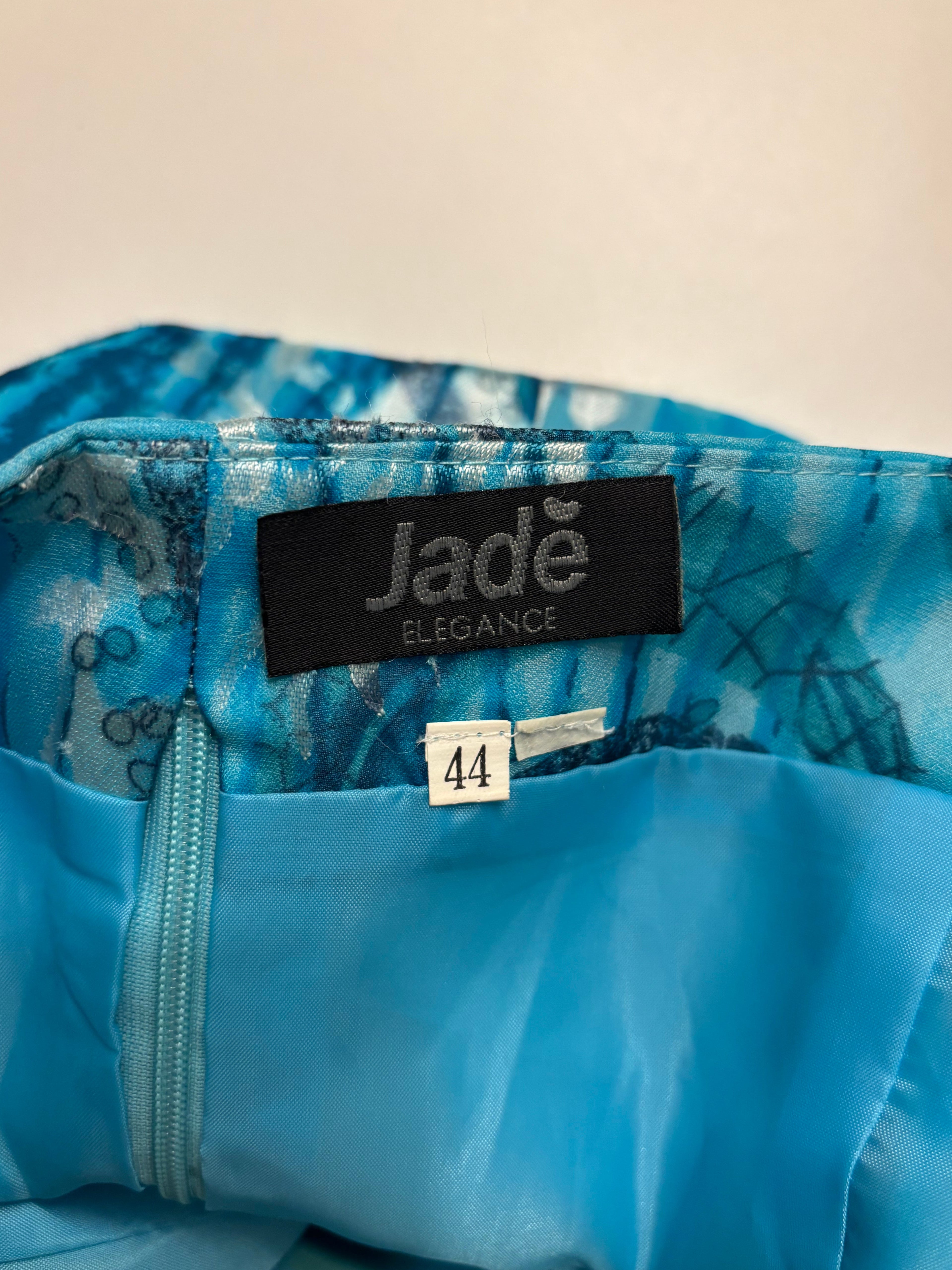 Blå Silke Topp Glitter Detaljer