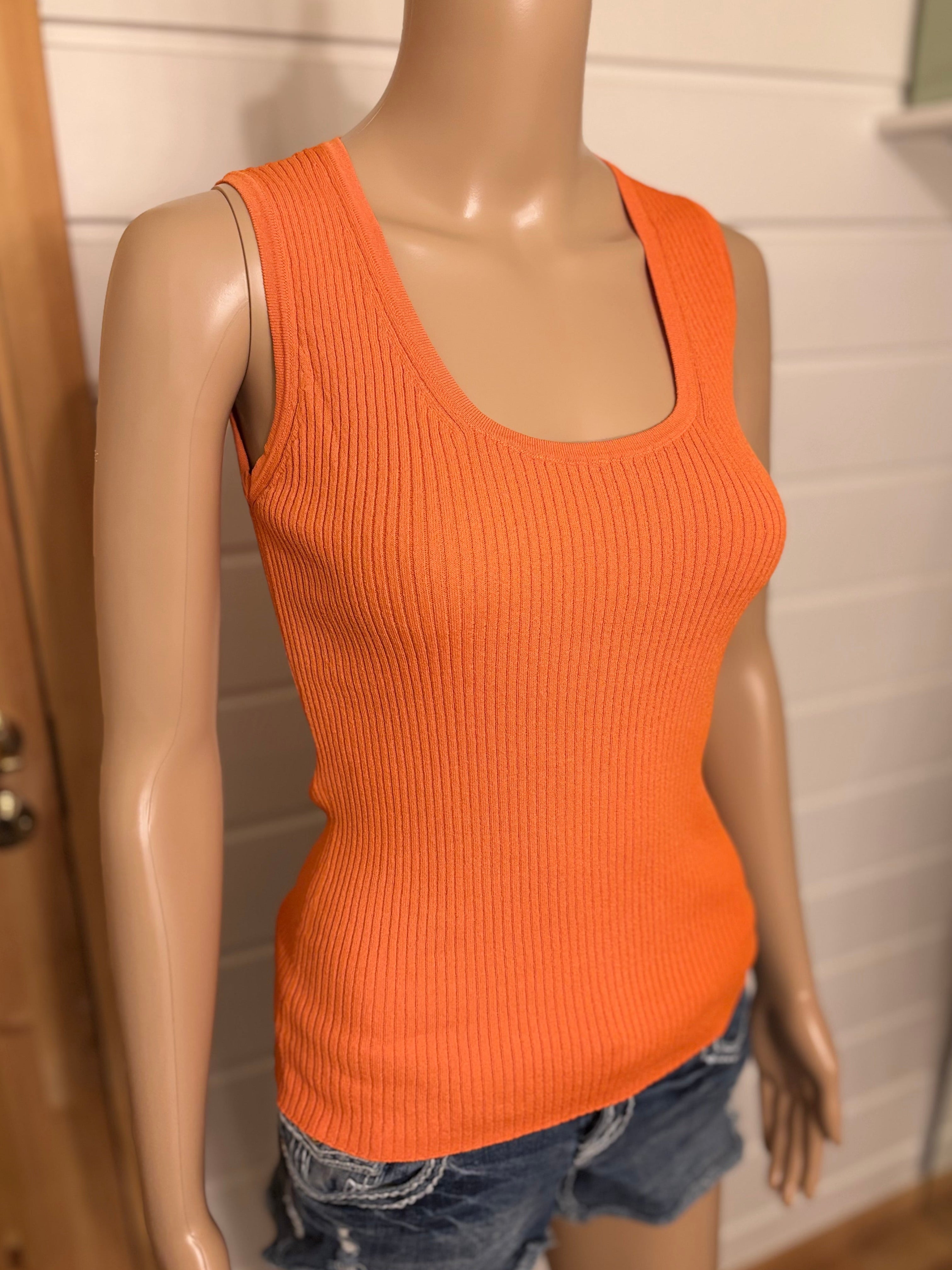 MaxMara Oransje Strikket Topp