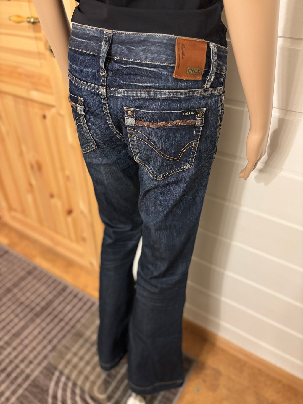 Only Vintage Jeans Sleng Borderte Lommer