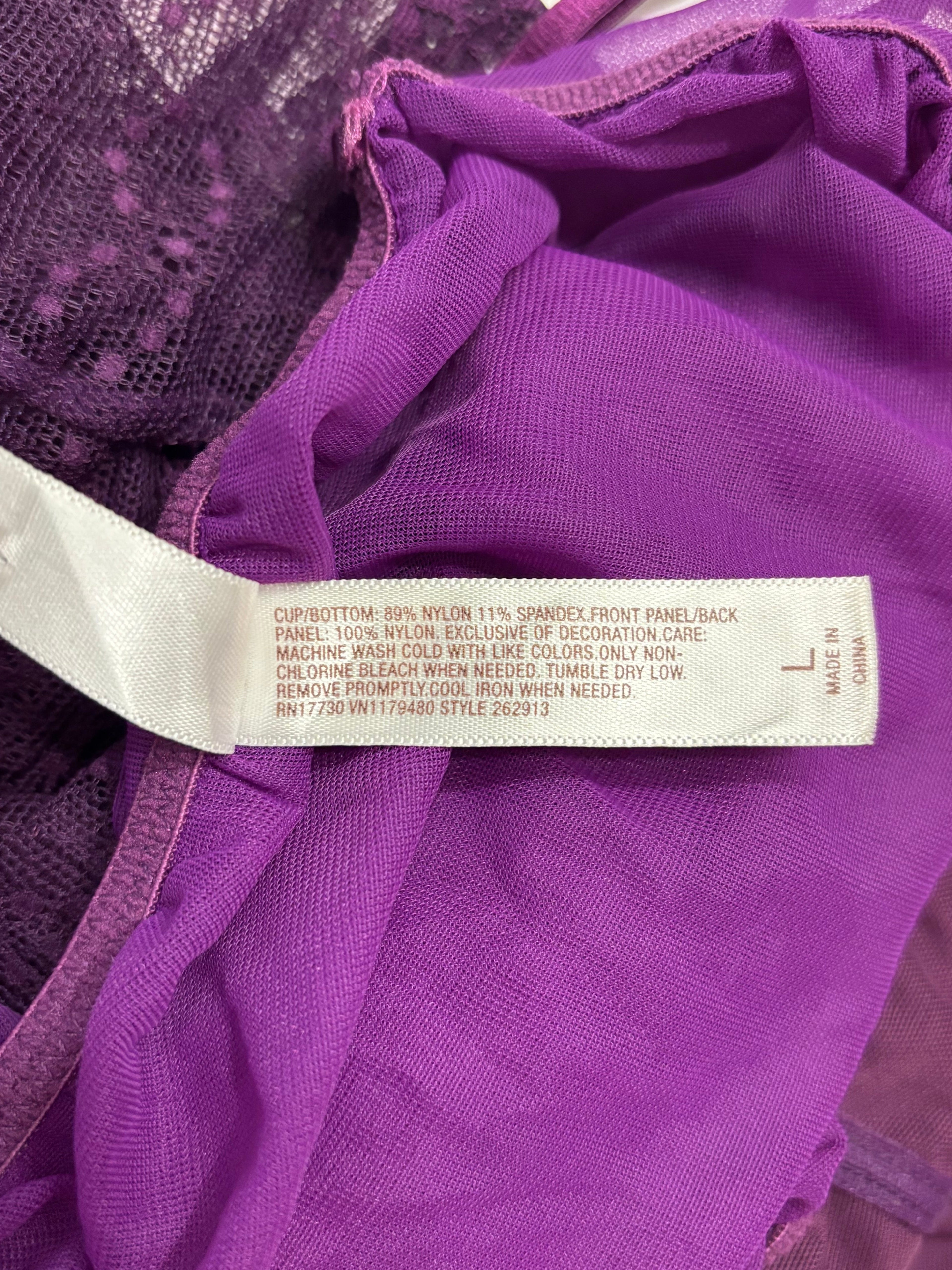 Mørkelilla Babydoll Topp