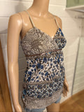 Mønstret Babydoll Topp